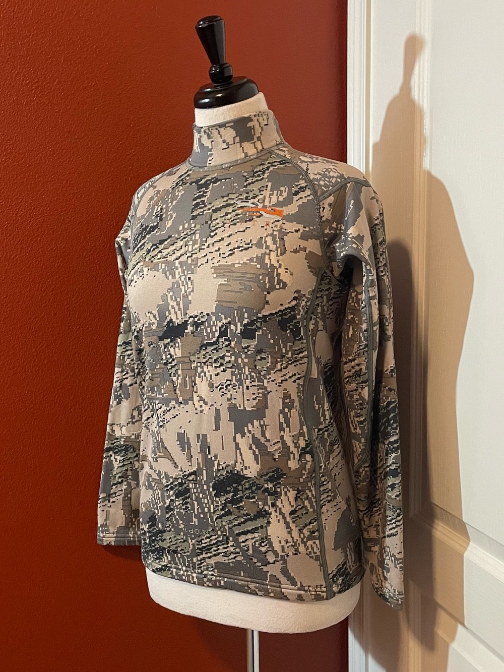 Sitka Boy’s Youth CORE Midweight No Roll Mock‎ Neck Camouflage Base Layer Shirt